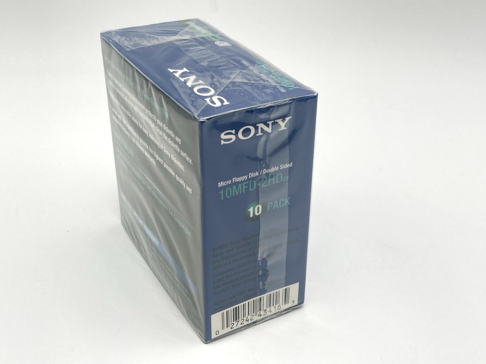10-Pack SONY 3.5" Micro Floppy Disk/Double Sided 1.44MB 10MFD-2HD IBM Formatted