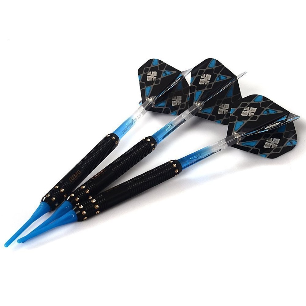 CUESOUL Soft Tip Darts Set Plastic with Dart Case