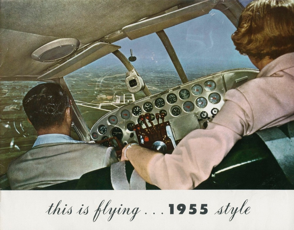 Beechcraft Twin Bonanza Model C50 brochure 1955