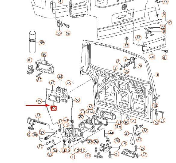 VW Interior Control Cover Black 7H0827699A9B9 Genuine