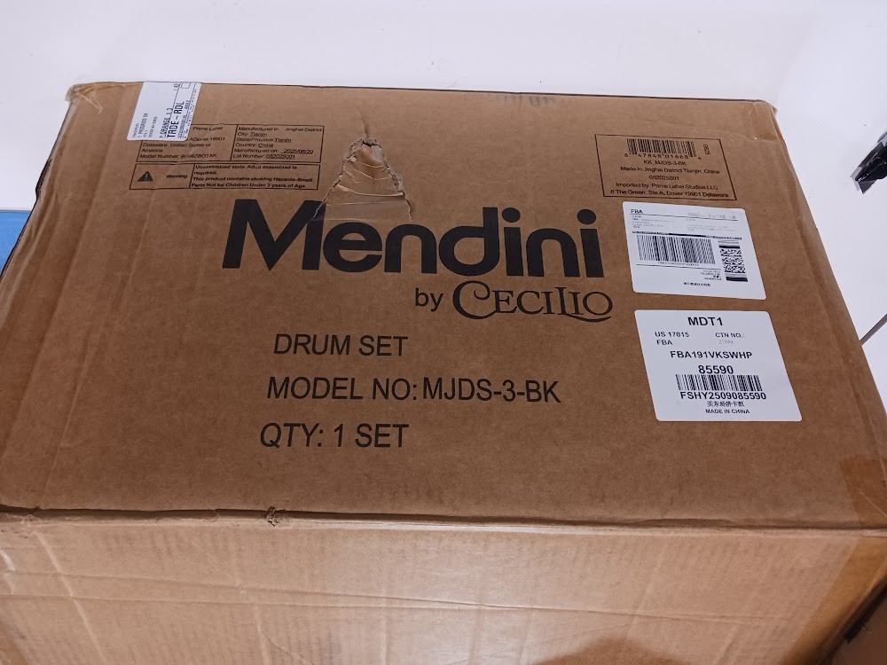 Mendini By Cecilio Drum Set, 3 Piece Junior Drum Set for Beginners