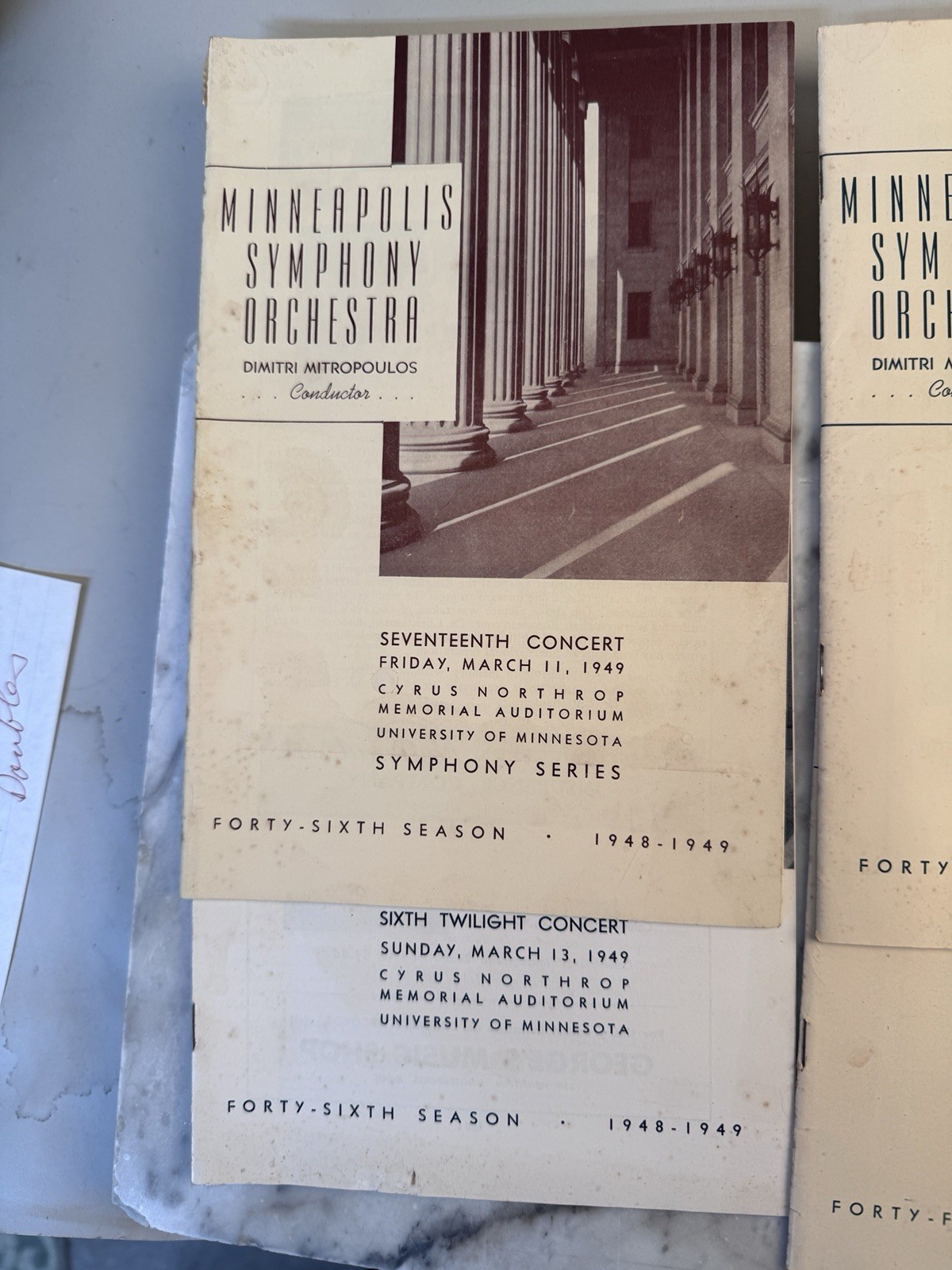 10 Minneapolis Symphony Orchestra 1944- 1945 Programs Minnesota 1947, 48-49