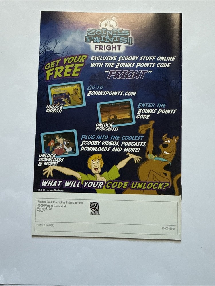 (Manual Only) Scooby-Doo First Frights - Nintendo Wii