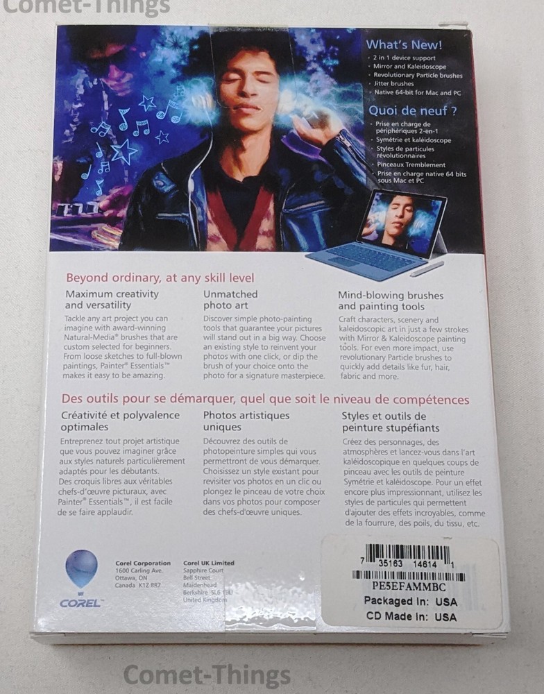 Corel Painter Essentials 5 - Windows 7/8.1 MAC 10.9/10.10 DVD NEW !