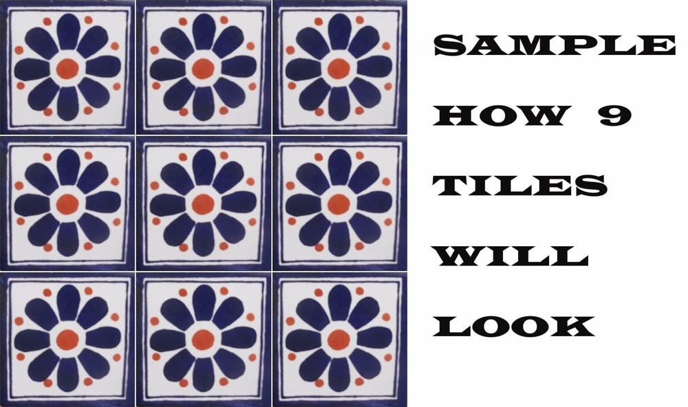 #C102 MEXICAN CERAMIC HANDMADE TALAVERA TILE SETS