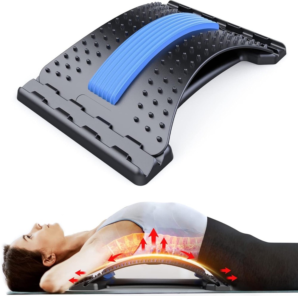 Multi-Level Back Stretcher | Lumbar Support Device | Spine Relief & Posture Aid