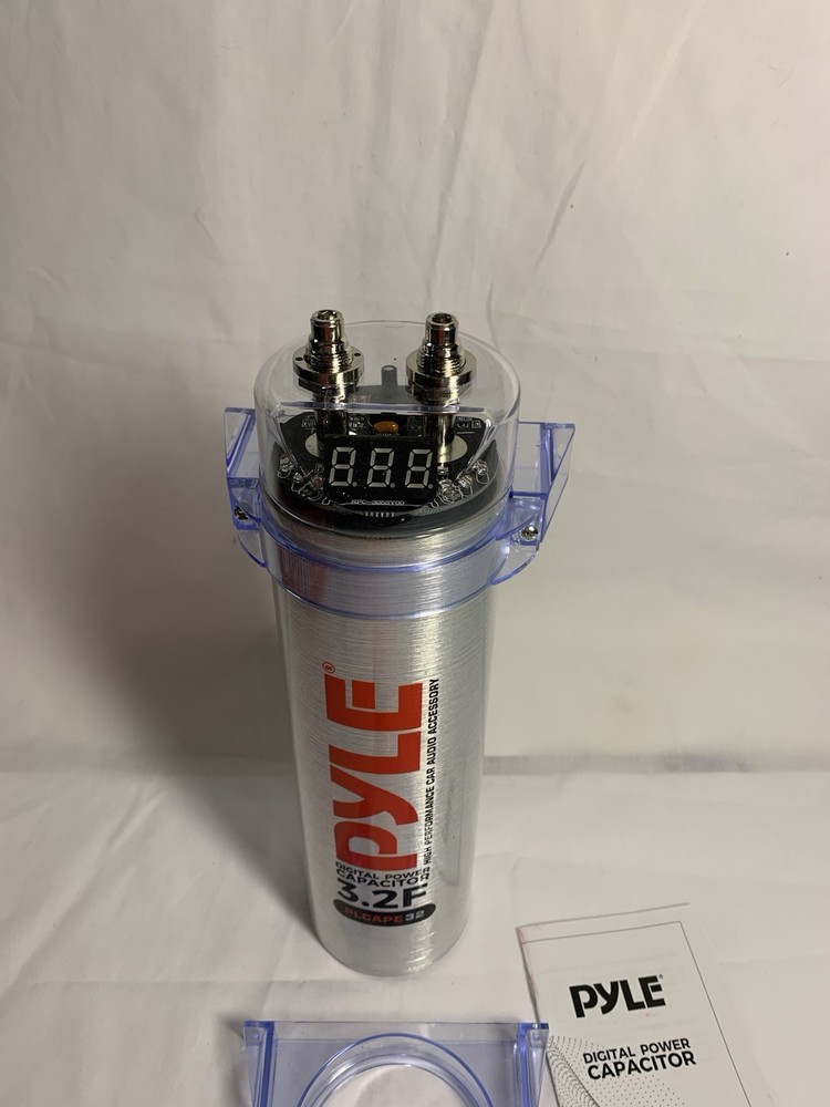 Pyle 3.2 Farad Digital Power Capacitor High Performance Car Audio Accessory