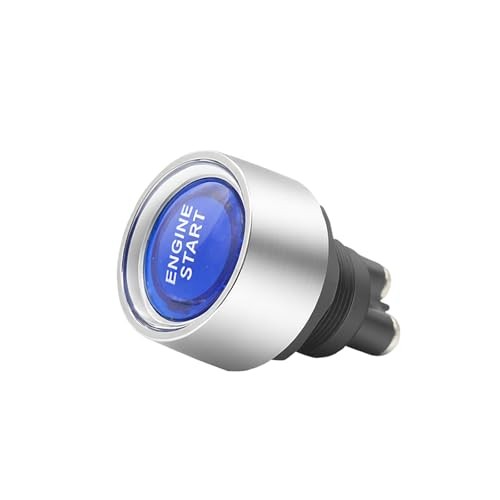 Blue Start Engine Button 12V 24V DC 50A 3 Pin Spst On-Off Push Button Light