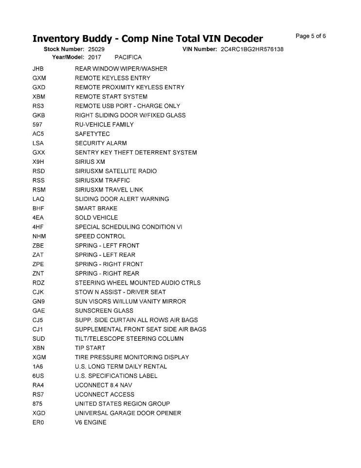 Fuse Box Engine Compartment Fits 17 PACIFICA 1541018