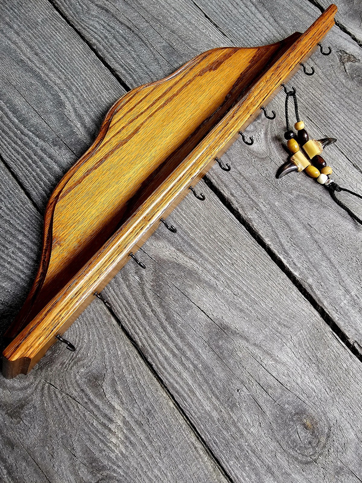 WILD TURKEY SPUR BEARD HUNTING MOUNT OAK 11 HOOK HOLDER TROPHY PLAQUE TAXIDERMY