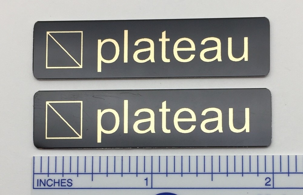 Plateau Speaker Badge Logo Emblem Pair