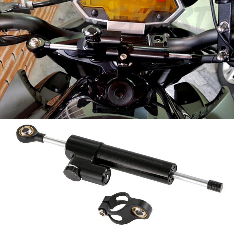 CNC Black Universal Adjustable Steering Damper Stabilizer Motorcycle Accessories