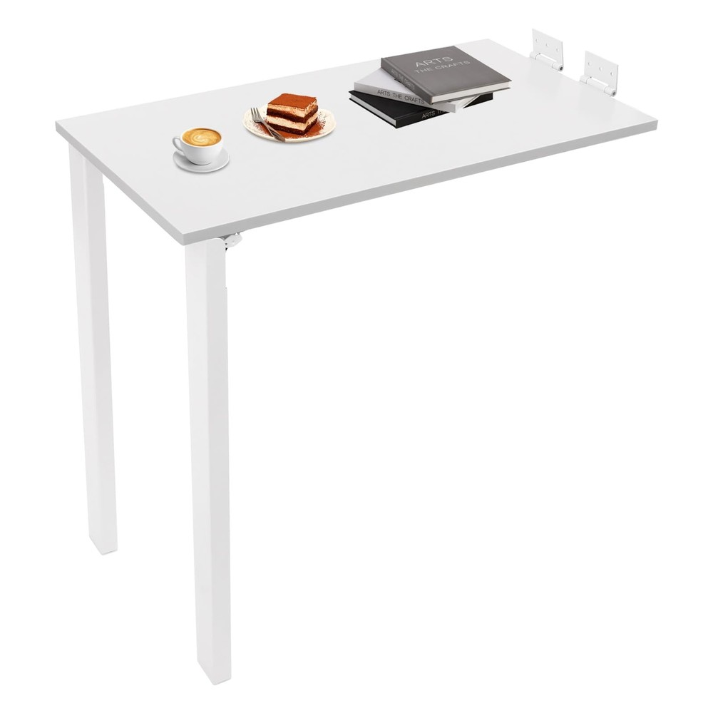 White Wall Mounted Folding Table Wood Folding Dining Table Folding Table
