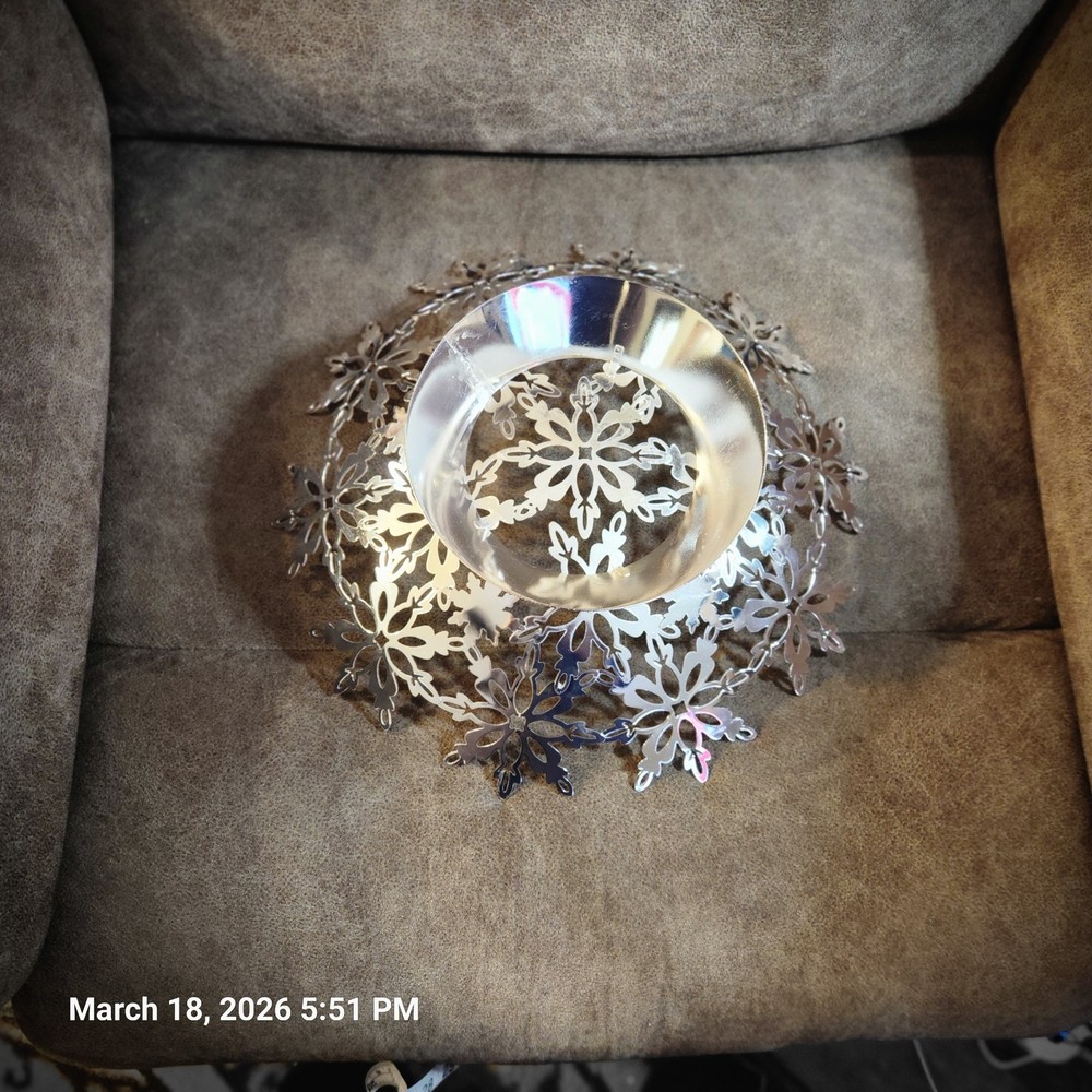Silver Large Snowflake Bowl
