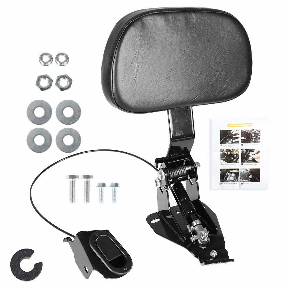 Driver Backrest + Adjustable Mounting Kit For Touring Electra Glide 2009-2019 US