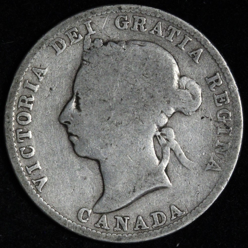 1892 Canada Silver 25 Cents Quarter E397 GDS