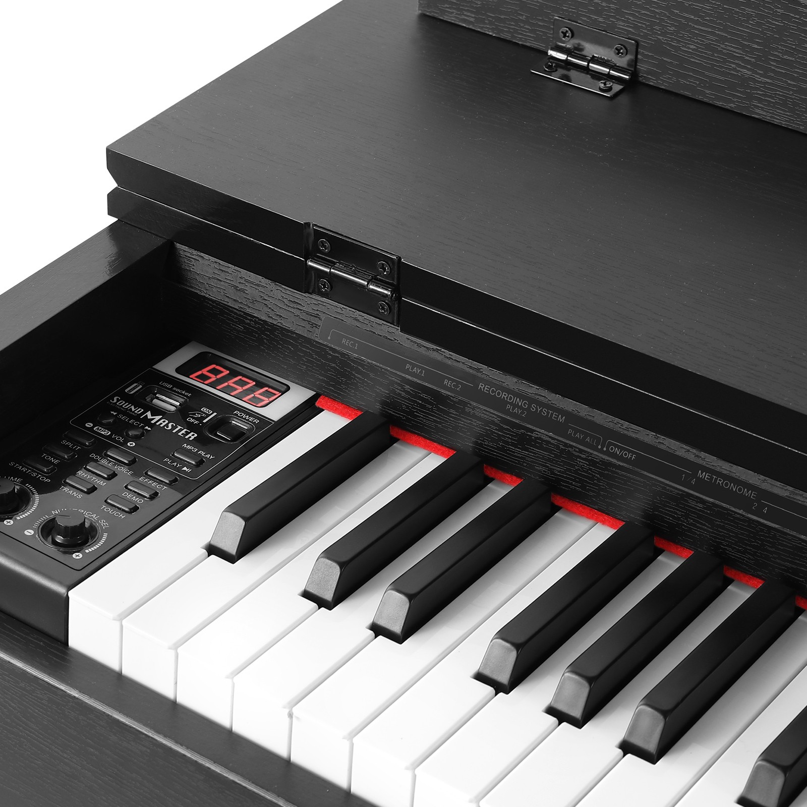 Black Full Size 88Key Weighted Hammer Action Digital Piano Keyboard with 3-Pedal