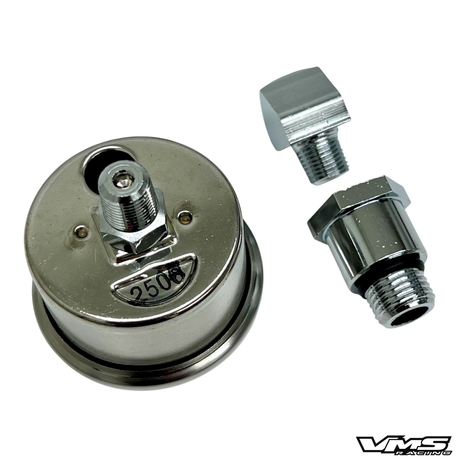 HARLEY BIG TWIN ENGINE 0-60 PSI OIL PRESSURE LIQUID FILLED GAUGE ADAPTER KIT