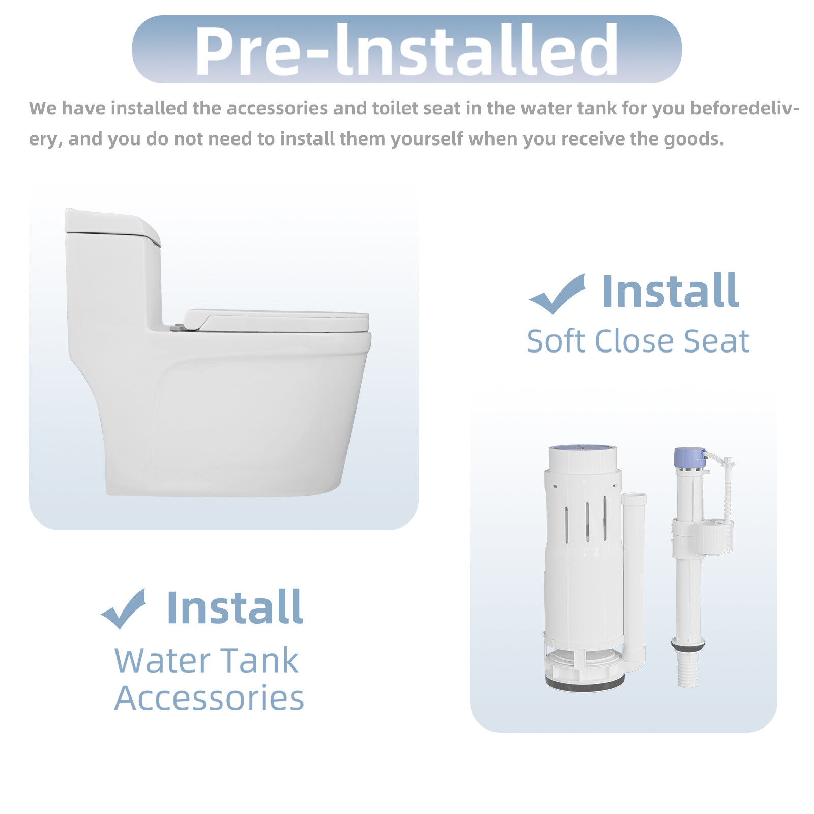 600W One Piece Macerating Toilet System Upflush Toilet with Pump 3 Inlets