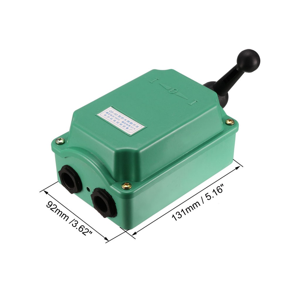Drum Switch QS-60 3 Positon Forward/Off/Reverse Motor Control Plastic Shell 60A