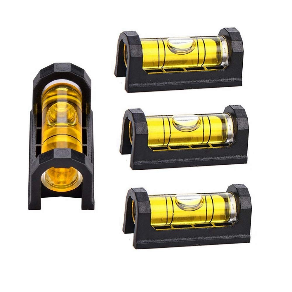 4pcs Gunsmith Level, Scope Mounting Leveling Bubble Tool with Magnetic Yellow