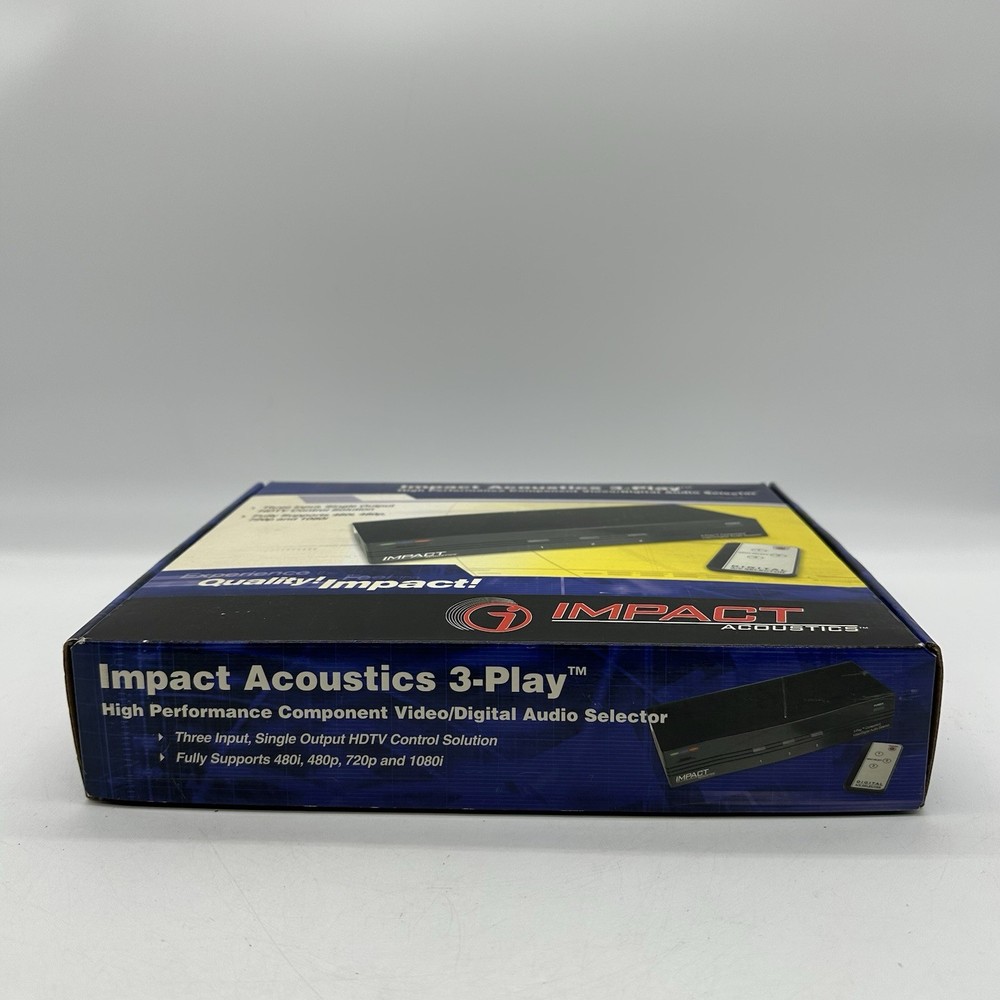 IMPACT ACOUSTICS 3-PLAY High Performance Component  Video/Digital Audio Selecter