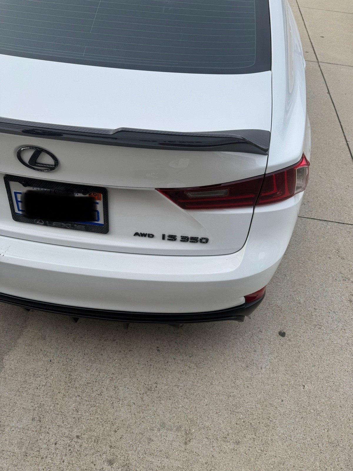 Gloss Black Emblem Badge Logo fits Lexus IS350 2014 2015 2016 2017 2018 2019