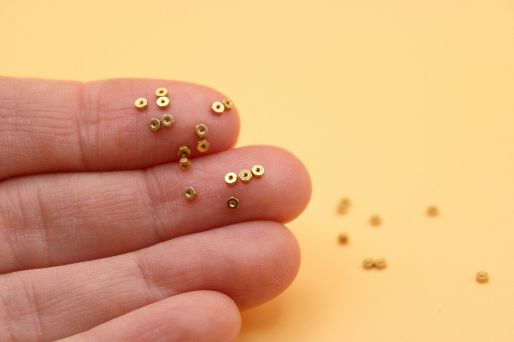 M0.8 Nuts 24 Pk Copper Hexagonal Nut for Miniature Projects: Rare Micro Hardware
