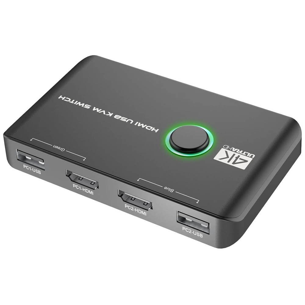 High-Performance 4K KVM Switcher - HDMI & USB for Seamless Device Sharing