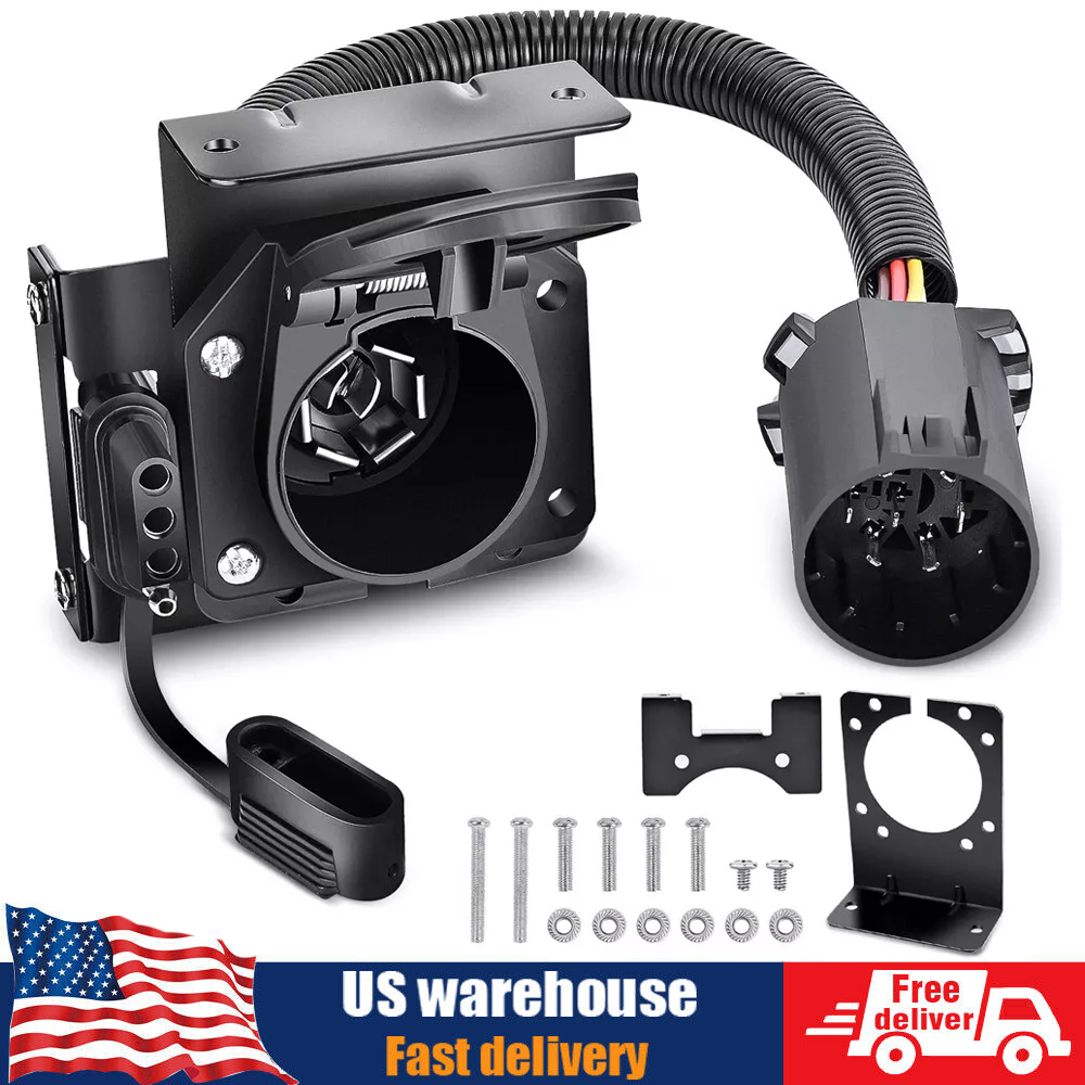 For Chevy Silverado 1500 2500 7 Way Trailer Wiring Harness 4 Way Flat Plug Kit
