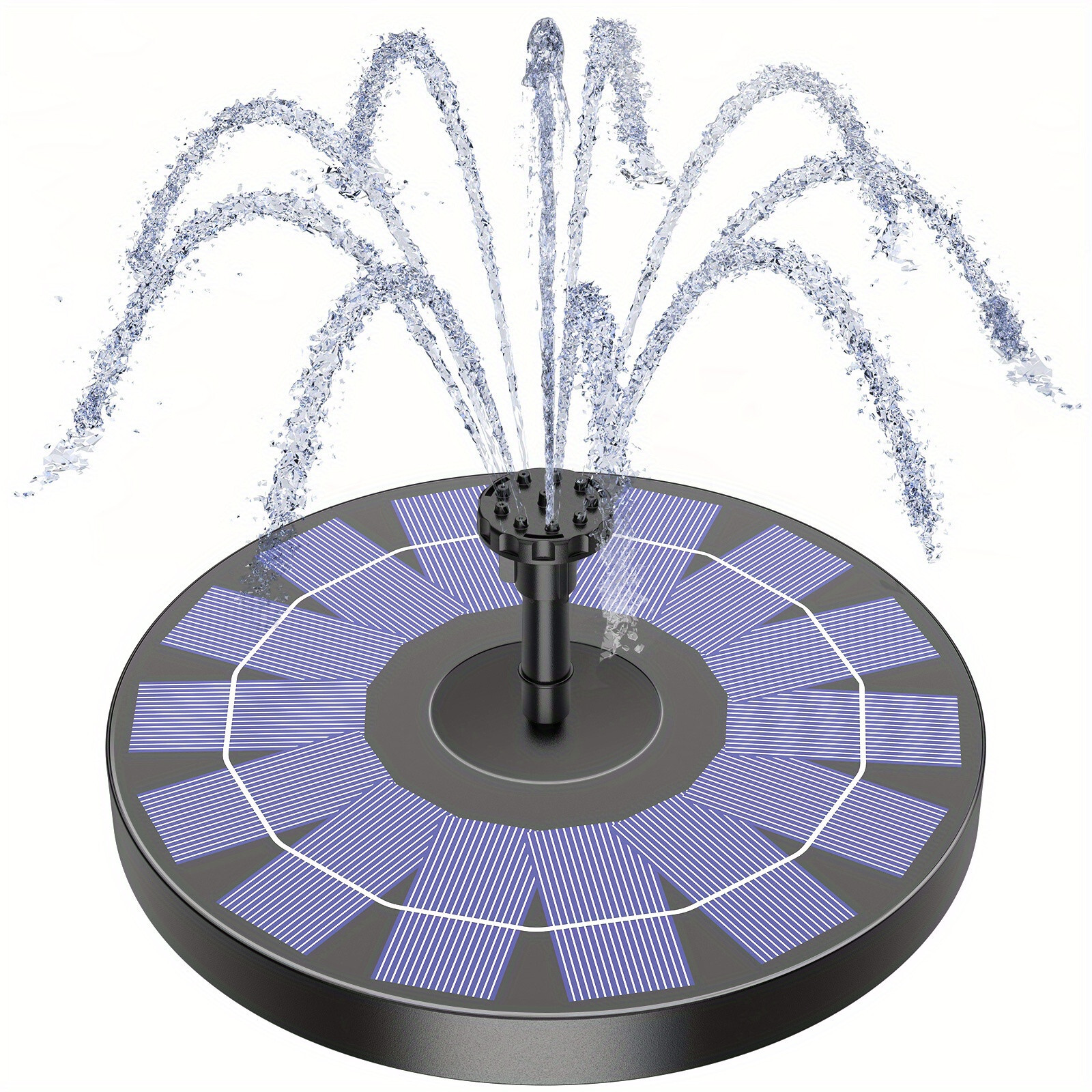 Solar Power Bird Bath Fountain Pump Upgrade 1.4W Solar Fountain with 4 Nozzle