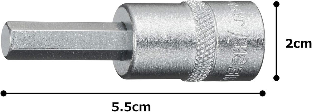 TONE Hex Socket 3H-07 3/8" Inch Drive 7mm