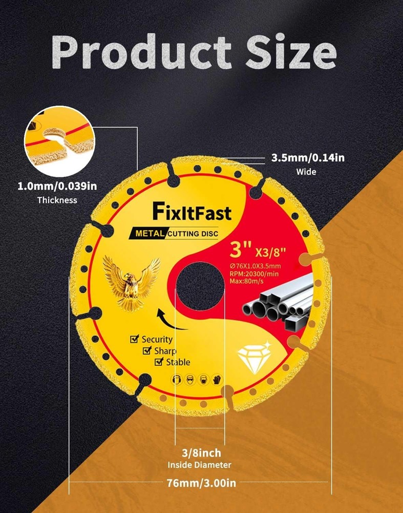 4.5" Diamond Cut Off Wheel for Angle Grinder