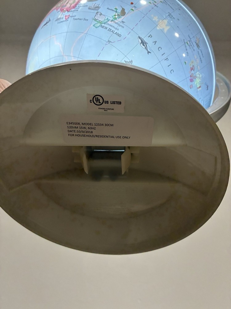 Replogle Globes 10 Inch Diameter Model #12534 LIGHTS UP Working