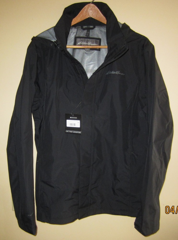 Eddie Bauer Weatheredge Packable Rainfoil Jacket -  Mens Large - Black