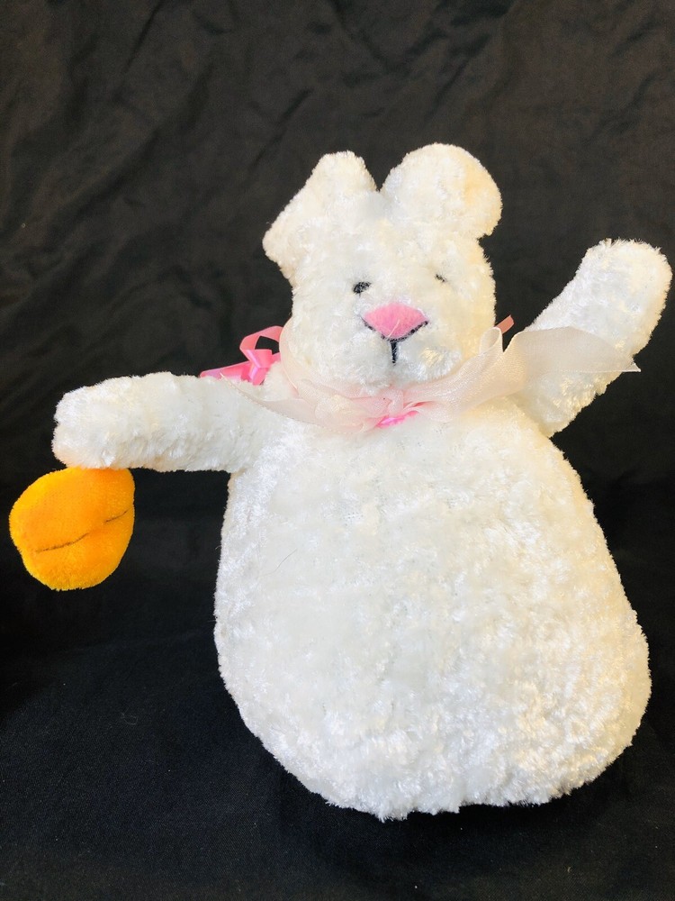 Easter Bunny Ceramic Candy Dish and plush
