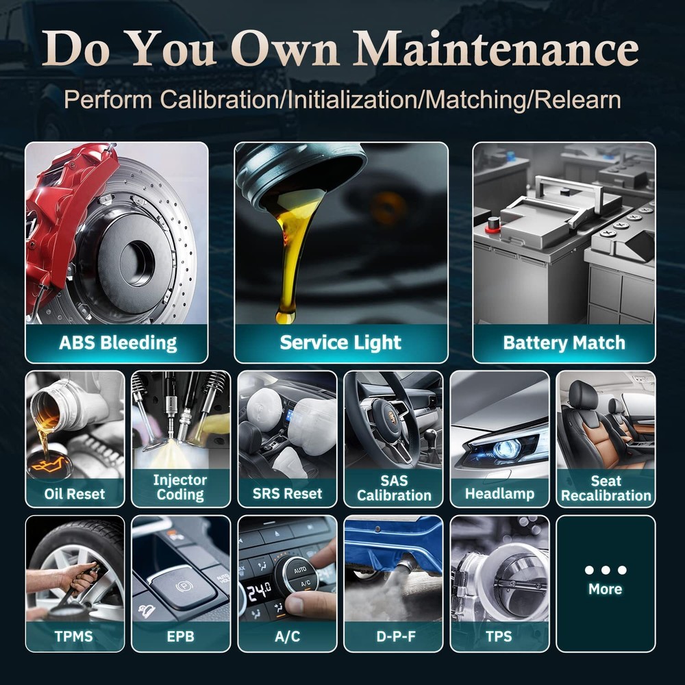 NT809 All System OBD2 Scanner Code Reader Bidirectional ABS SRS Diagnostic Tool