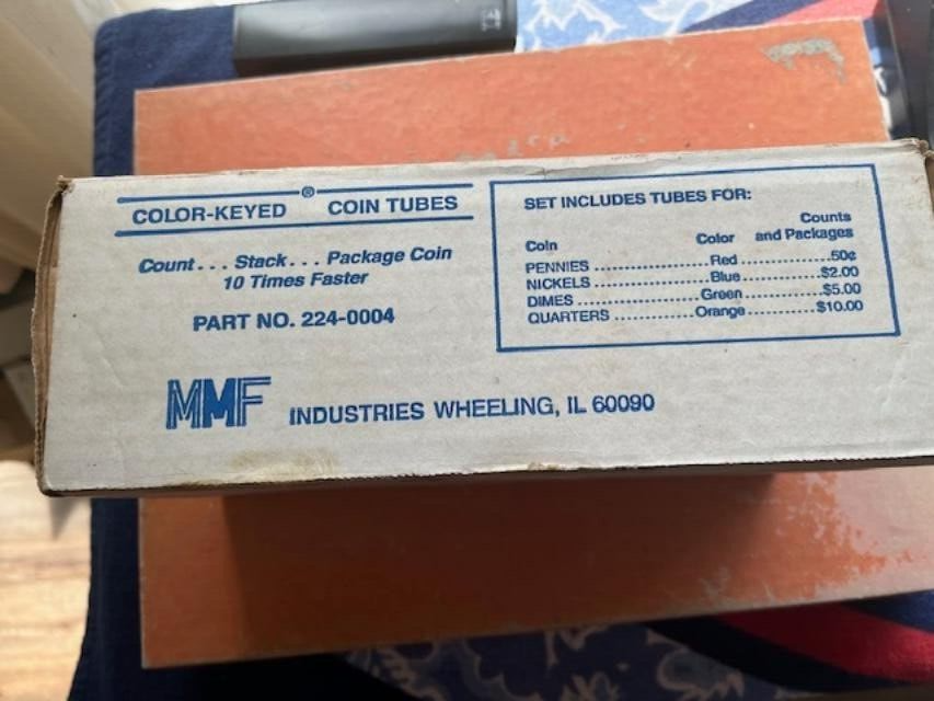 Coin Counting MMF Industries Assorted Coin Multi colored Counting Tubes. Wrapper