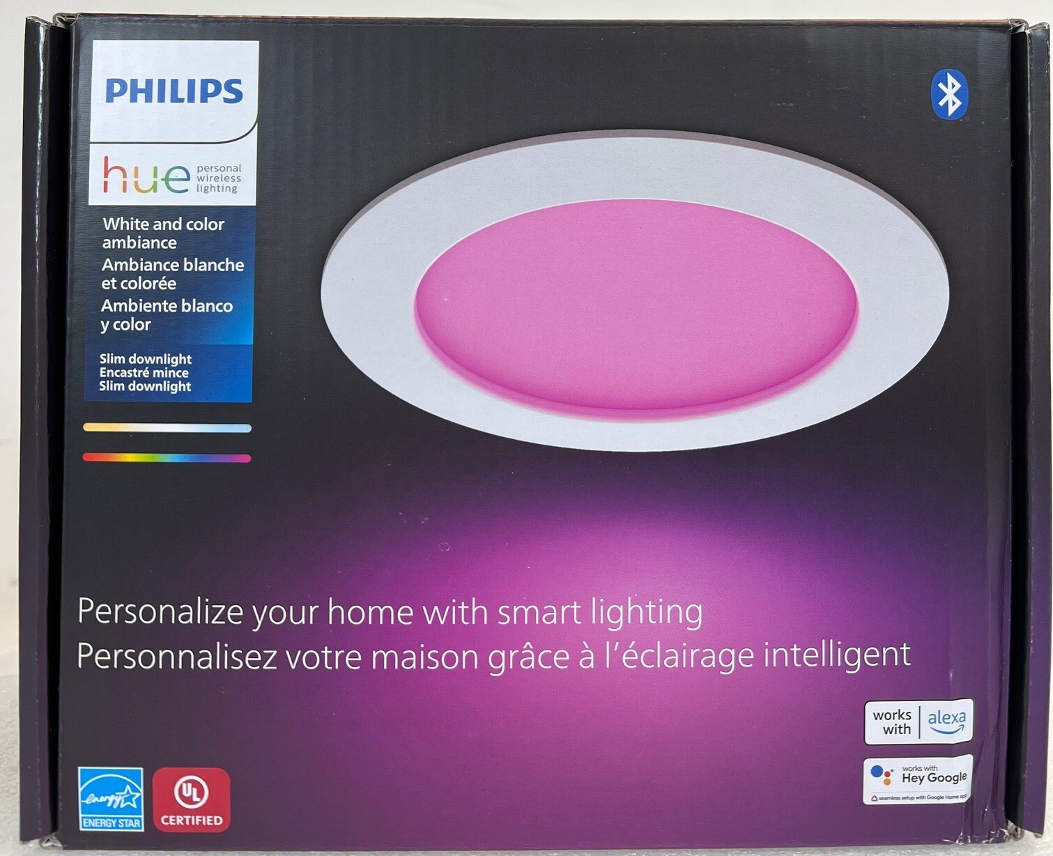Philips Hue 579573 White & Color Ambiance 6" Slim Downlight LED Smart Light