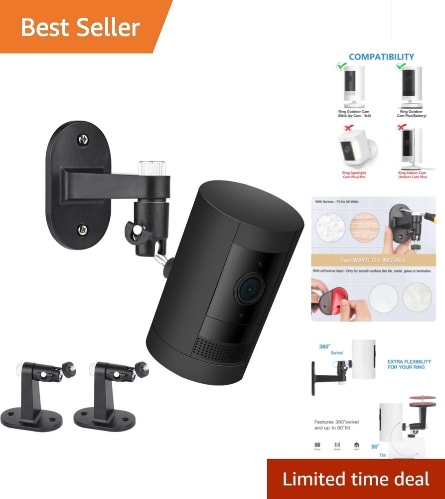 360-Degree Swivel Security Camera Mounts - Easy Installation, Durable Design