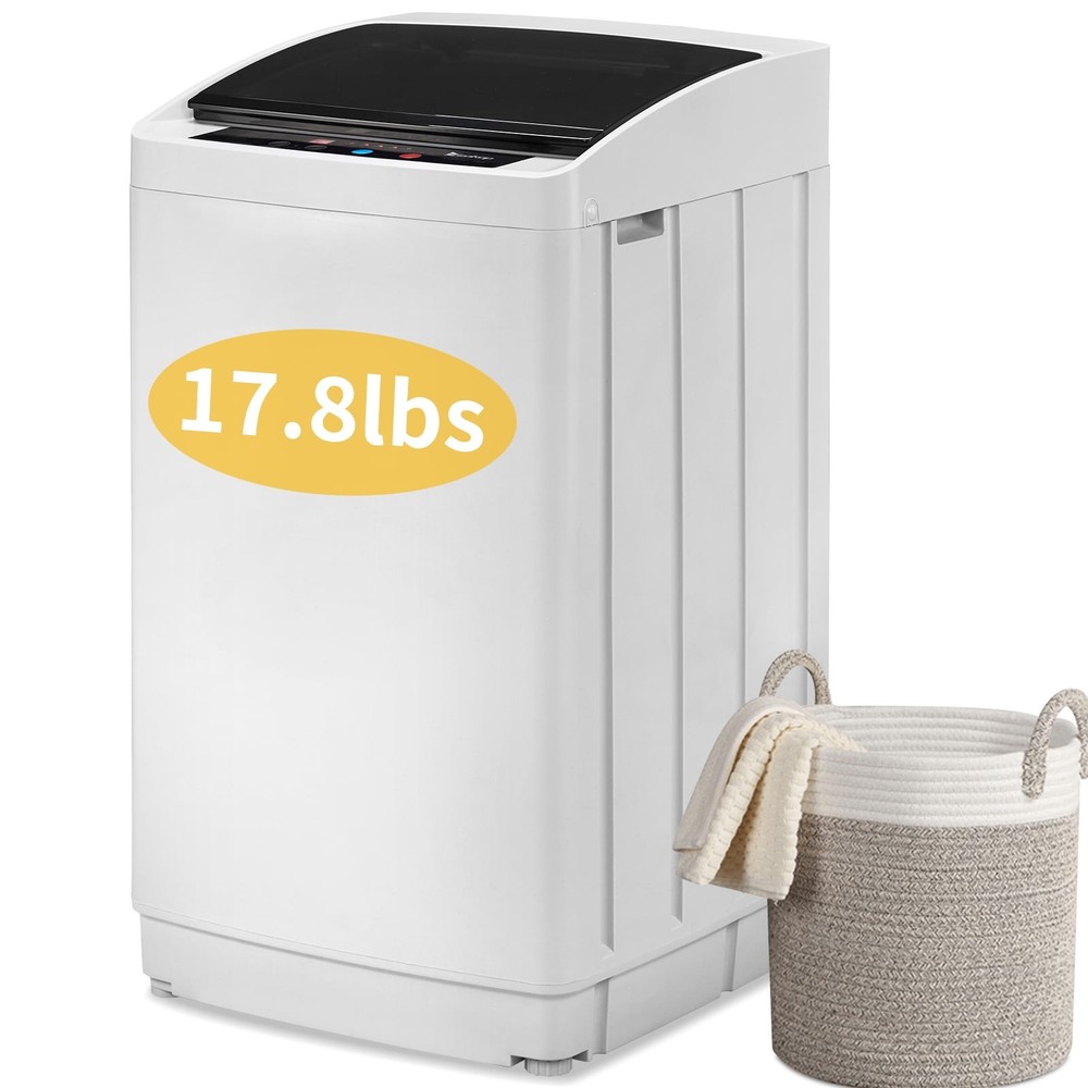 17.8Lbs Portable Fully Automatic Washing Machine W/ Drain Pump