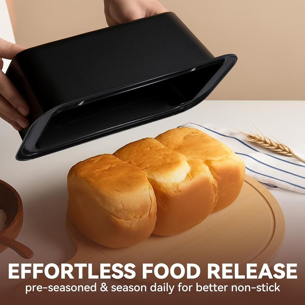 Versatile 6 Pack Loaf Pans with Non-Stick Coating - Bake Bread, Meatloaf & More