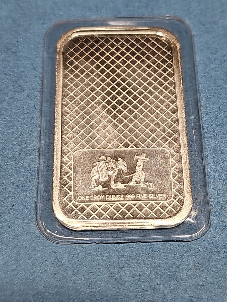 SilverTowne Mint Eagle Silver Art Bar Prospector Sealed In Original Plastic