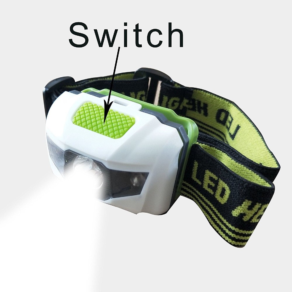 LED Headlamp Flashlight Headlight - Lightweight Weather Resistant w Strobe Light