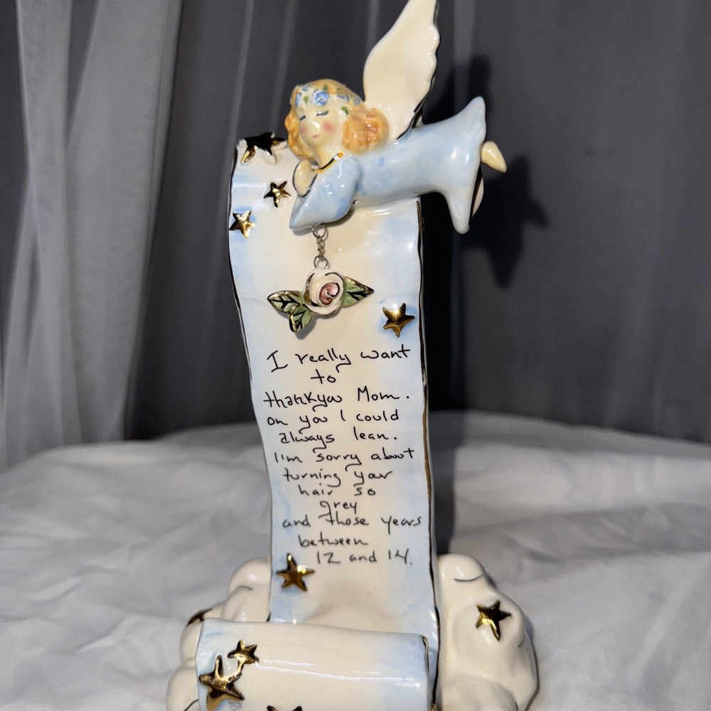 Blue Sky Angel Scroll Mom Tea Light 2005