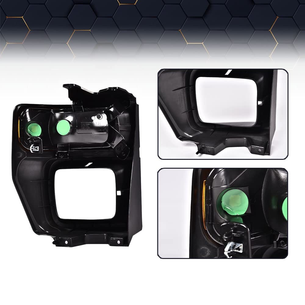 Headlight Trim Bezel with Parking Turn Signal Light Left Side