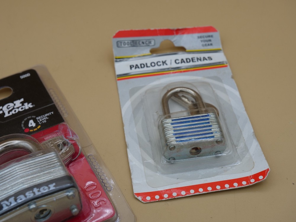 Master Lock Padlock & Tool bench Padlock Lot