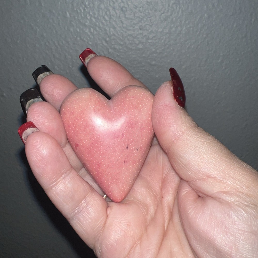 Decorative Marble Hearts X3