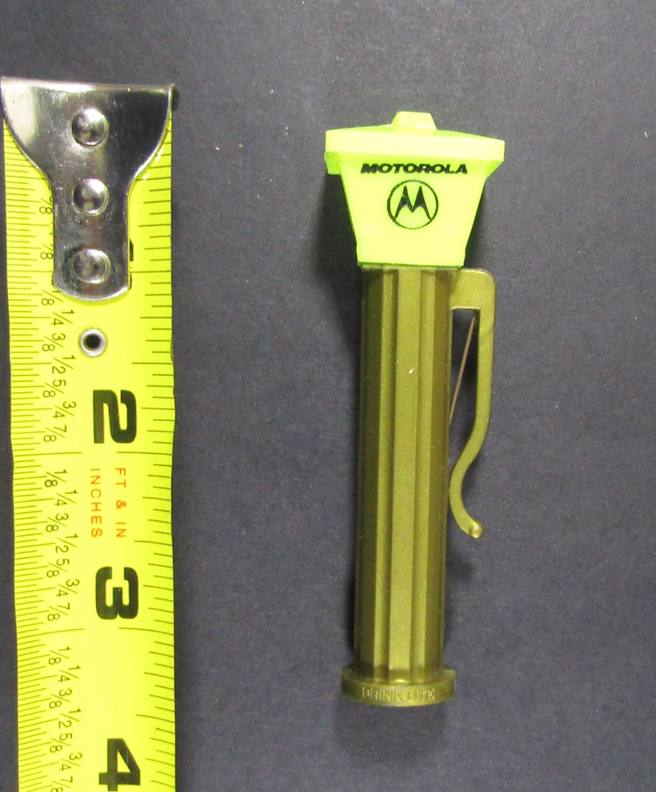 Vintage Drink Lite-Clips To Glass  Motorola Advertising   Box4-090325