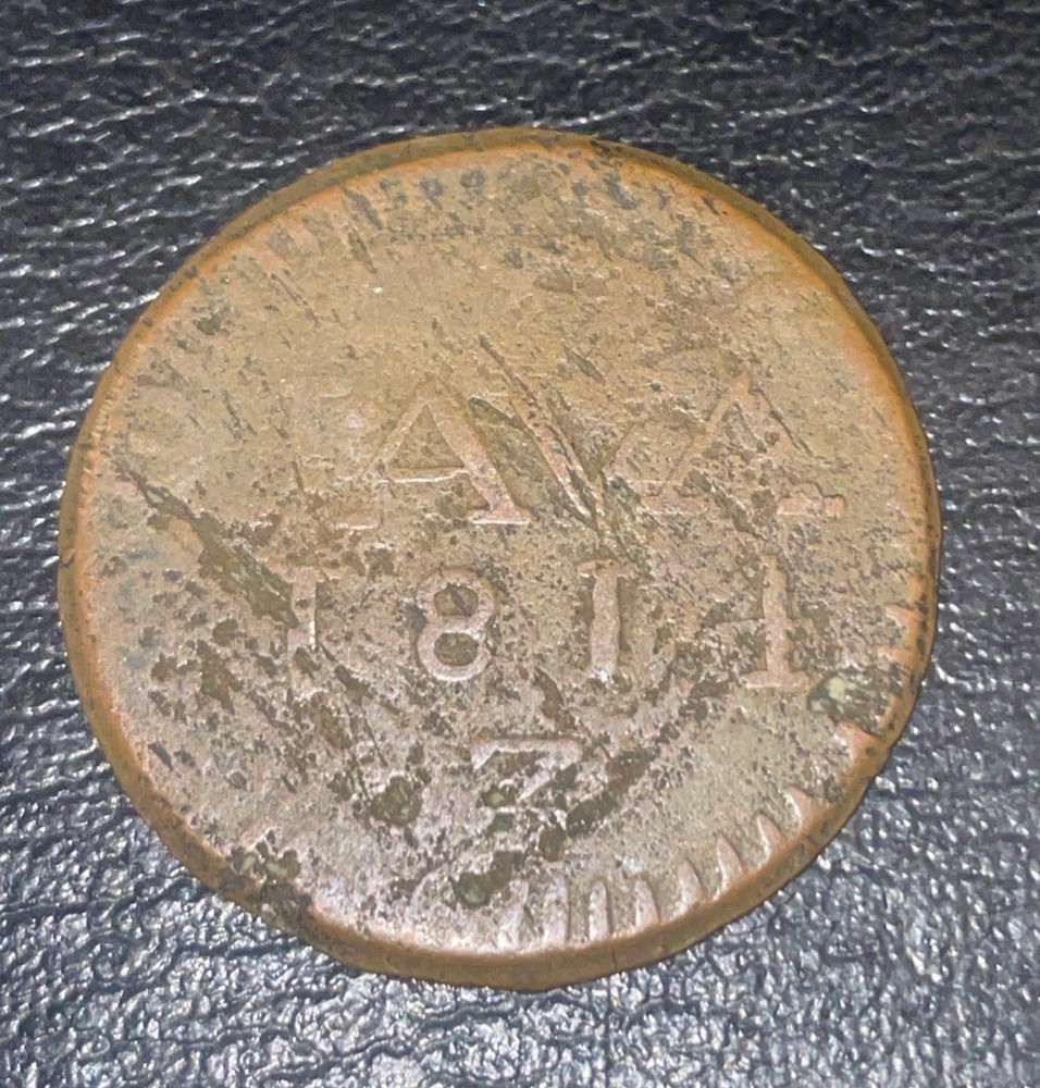 Antique Unknown Large Coin Dated 1814